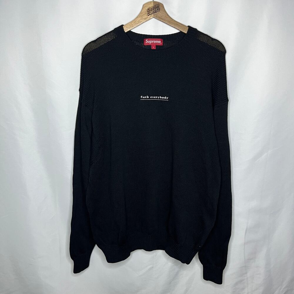 SS19 2019 Supreme NYC Fk Everybody Knit Sweater in Black L